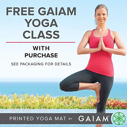 Gaiam Yoga Mat - Premium 6mm Print Reversible Extra Thick Non Slip Exercise & Fitness Mat for All Types of Yoga, Pilates & Floor Workouts (68" x 24" x 6mm Thick) - Image 5