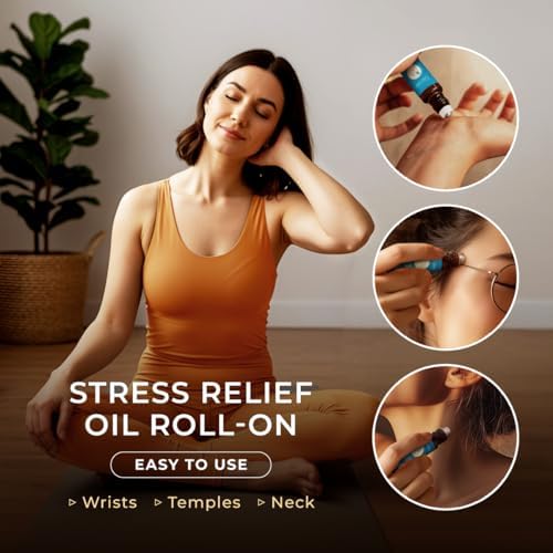 Gya Labs Stress Relief Essential Oil Roll on - Relaxing Gifts for Women & Men, 100% Pure Natural Essential Oil Roller, Blend with Ylang Ylang, Orange, Geranium & Lemongrass, Travel Size (0.34 Fl Oz) - Image 4