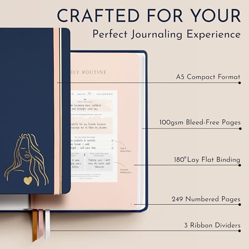 RYVE Daily Journal for Women – 6-Month Guided Gratitude Journal with Prompts, Affirmations, Mindfulness, Self-Reflection & Self-Care - Image 7