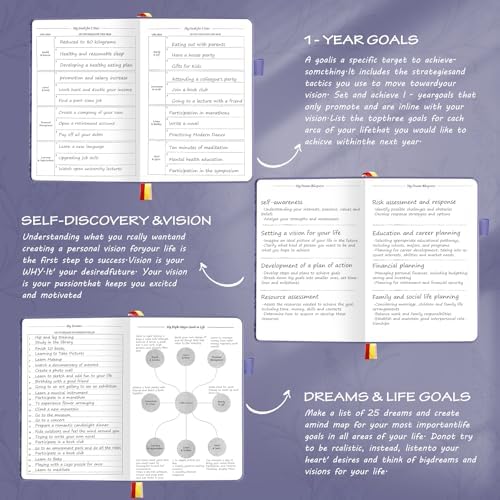 Undated Luxurious Weekly & Monthly Planner to Increase Productivity Hit Your Goals, Organizer Notebook Gratitude Journal Time Management Start Anytime, A5, Lasts 1 Year - Image 7