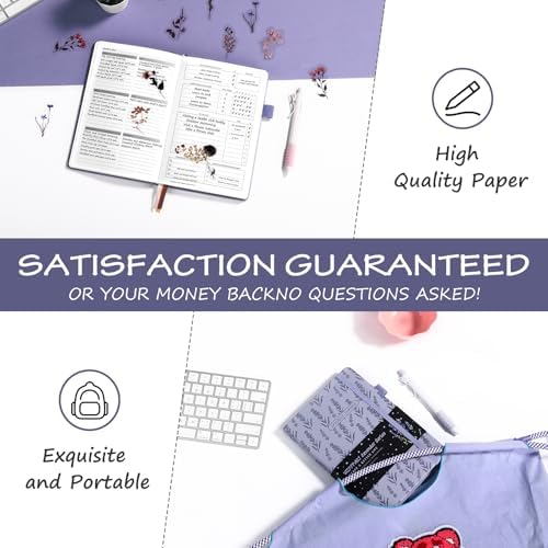Undated Luxurious Weekly & Monthly Planner to Increase Productivity Hit Your Goals, Organizer Notebook Gratitude Journal Time Management Start Anytime, A5, Lasts 1 Year - Image 6