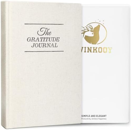 The Gratitude Journal with Gift Box - Get More Happiness, Optimism, Affirmation, Productivity & Self Care, Undated Daily Journal for Women Men, Hardcover, Beige