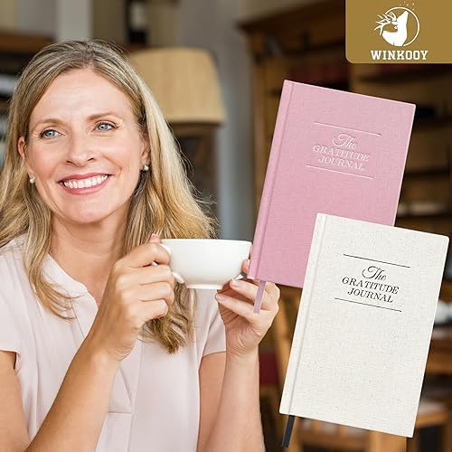 The Gratitude Journal with Gift Box - Get More Happiness, Optimism, Affirmation, Productivity & Self Care, Undated Daily Journal for Women Men, Hardcover, Beige - Image 7