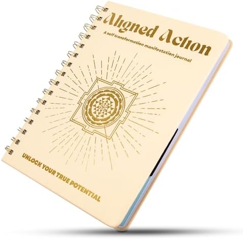 Selfish Club 369 Manifestation Journal – Vegan Leather Passion Planner with Gold Coil Binding – Affirmation & Daily Gratitude Journal with Gold Leaf Engraving – Self Care Journals for Men & Women A5 (Beige)