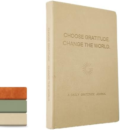 Gratitude Gifted 5-Minute Guided Gratitude Journal – Daily 180 Prompts, Self-Care & Mindfulness, Leather Hardcover, Undated to Foster Happiness, Wellness, Positivity for Men & Women