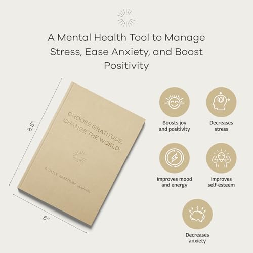 Gratitude Gifted 5-Minute Guided Gratitude Journal – Daily 180 Prompts, Self-Care & Mindfulness, Leather Hardcover, Undated to Foster Happiness, Wellness, Positivity for Men & Women - Image 2