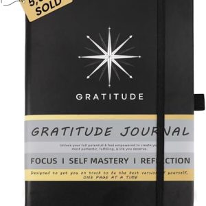 Gratitude Journal for Men – Daily Self Care Planner for Happiness, Positivity, Affirmation, Inspirational, Mental Health Wellness – 5 Minute Journal Guided with Prompts Notebook