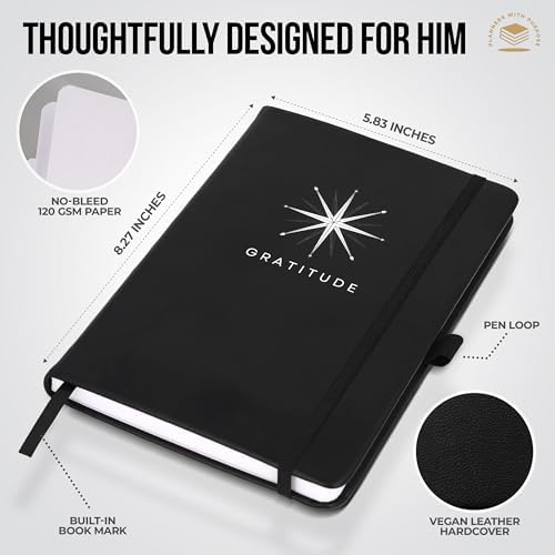 Gratitude Journal for Men – Daily Self Care Planner for Happiness, Positivity, Affirmation, Inspirational, Mental Health Wellness – 5 Minute Journal Guided with Prompts Notebook - Image 5