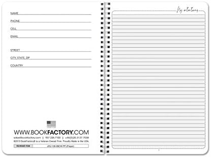 BookFactory Prayer Journal/Bible Journal Prayer Diary/Devotional Log Book - 100 Pages, Wire-O, 6'' x 9'' (Made in USA) - Image 2