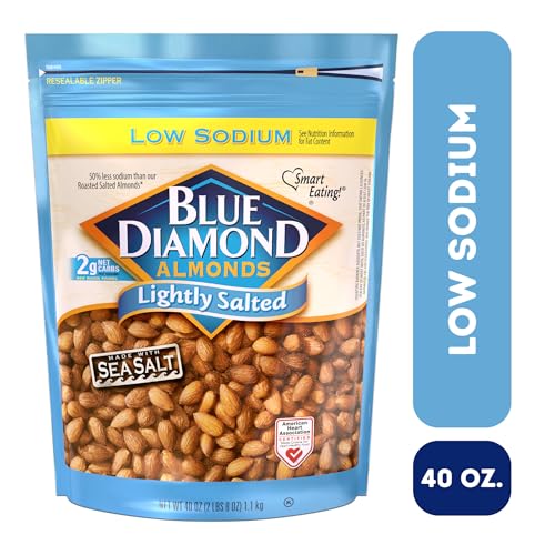 Blue Diamond Almonds Low Sodium Lightly Salted Snack Nuts, 40 Oz Resealable Bag (Pack of 1) - Image 2