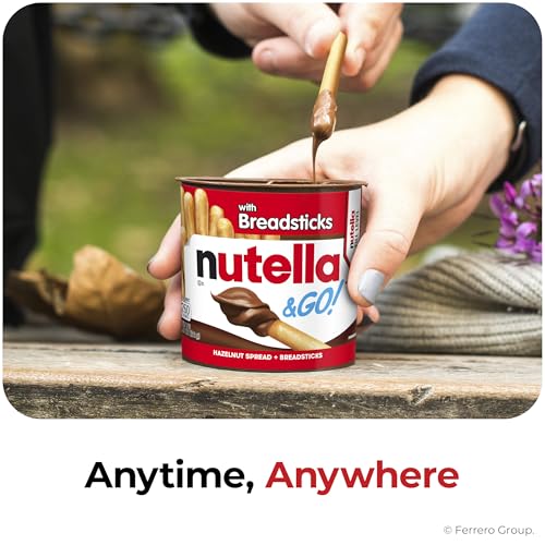 Nutella & GO! Bulk 24 Pack, Hazelnut and Cocoa Spread with Breadsticks, Stocking Stuffers, Snack Cups, 1.8 oz Each - Image 5
