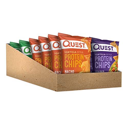 Quest Nutrition Tortilla Style Protein Chips Variety Pack, Chili Lime, Nacho Cheese, Loaded Taco, Low Carb, High Protein, Gluten Free, 1.1 oz (Pack of 12) - Image 4