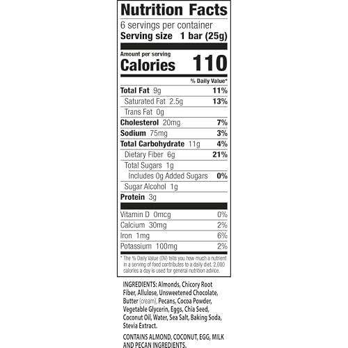 Ratio Soft Baked Bars, Chocolate Brownie, 1g Sugar, Keto Friendly, 5.34 oz (6 Bars) - Image 2