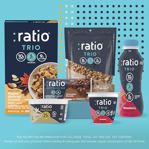 Ratio Soft Baked Bars, Chocolate Brownie, 1g Sugar, Keto Friendly, 5.34 oz (6 Bars) - Image 8