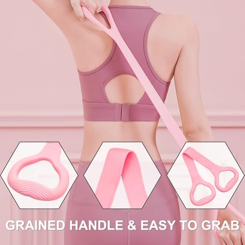 LEZER Figure 8 Resistance Band, Fitness Elastic Rope, Execrise Workout for Arm, Back, Chest and Shoulder, Yoga, Pilates, Stretching, Physical Therapy Equipment - Image 6