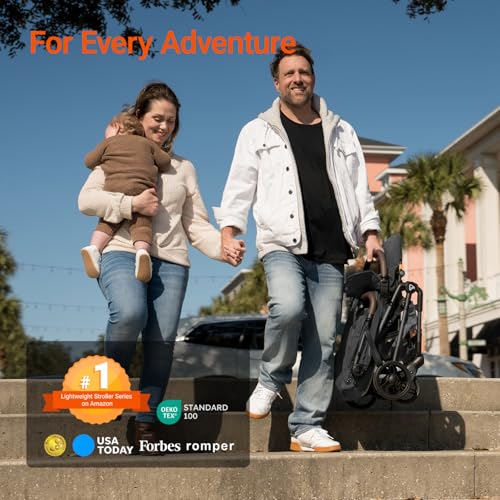 Lightweight Baby Travel Stroller with Carbon Fiber Frame, Compact & Airplane-Friendly, One-Handed Folding Design, 11.6 lbs, Perfect for Toddlers, Jet - Image 2
