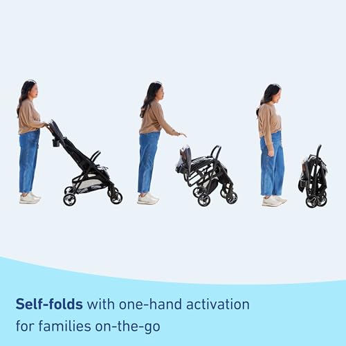 Graco Ready2Jet Compact Stroller – Overhead Friendly Compact Travel Stroller with Automatic Fold, Kingston - Image 2