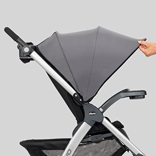 Chicco Bravo 3-in-1 Trio Travel System, Bravo Quick-Fold Stroller with KeyFit 30 Infant Car Seat and Base, Car Seat and Stroller Combo | Camden/Black - Image 6