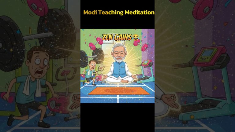 Modi Teaches Yoga meditation | World Leader Gym Series