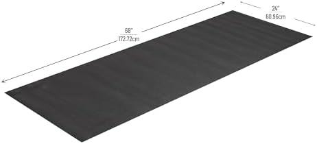 Mind Reader YOGAPVC-BLK All Purpose Extra Thick Yoga Fitness & Exercise Mats with Carrying Strap, High Density Anti-Tear - Image 3