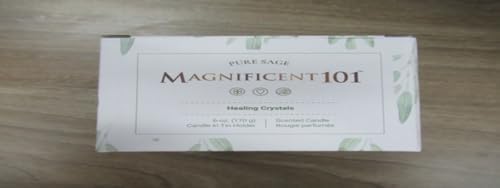 Magnificent 101 Long-Lasting Pure Sage Healing Crystals Candle | 6 Oz - 35-Hour Burn | All Natural Soy Wax, Rose Quartz, Amethyst, Moonstone & Black Tourmaline | House Energy Cleansing & Manifestation - Image 5