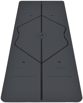 Liforme Original Yoga Mat – Free Yoga Bag Included - Patented Alignment System, Warrior-like Grip, Non-slip, Eco-friendly, sweat-resistant, long, wide, 4.2mm thick mat for comfort