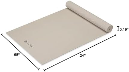 Gaiam Yoga Mat - Premium 5mm Solid Thick Non Slip Exercise & Fitness Mat for All Types of Yoga, Pilates & Floor Workouts (68" x 24" x 5mm) - Image 6