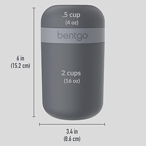 Bentgo Snack Cup - Reusable Snack Container with Leak-Proof Design, Toppings Compartment, and Dual-Sealing Lid, Portable & Lightweight for Work, Travel, Gym - Dishwasher Safe (Dark Gray) - Image 5