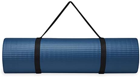 Gaiam Essentials Thick Yoga Mat Fitness & Exercise Mat with Easy-Cinch Carrier Strap,72"L X 24"W X 2/5 Thick, 10mm - Image 8