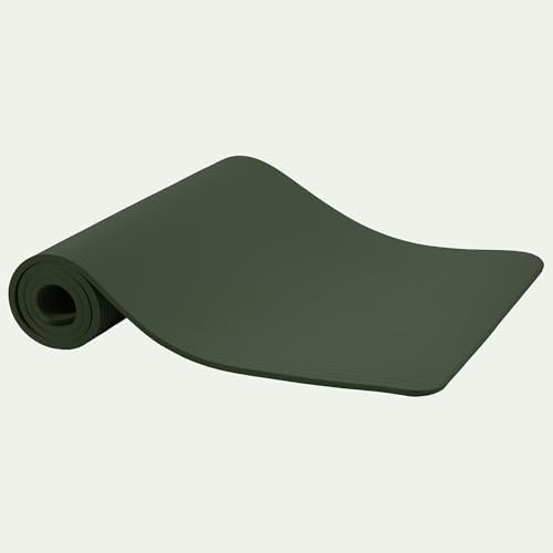 Yoga Mat, 1/2-Inch Extra Thick High Density Exercise Mat, Anti-Tear Exercise Yoga Mat with Carrying Strap, Suitable for Various Yoga Exercises - Image 2