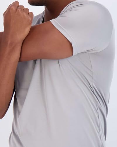 Real Essentials 5 Pack Men’s Short Sleeve Dry Fit T-Shirts – Moisture Wicking Athletic Workout Gym Fitness Casual Tees - Image 4