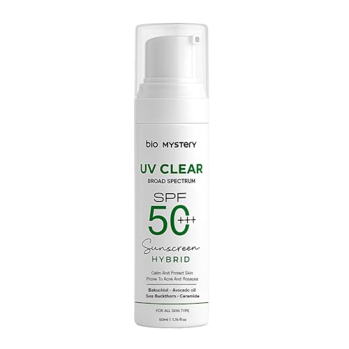 Clear Face Sunscreen Lotion for Acne-Prone Skin | Hybrid Broad Spectrum SPF 50+++ | Lightweight, Non-Greasy & Matte Finish | Daily Facial Sunscreen Oily & Sensitive Skin | 50ml / 1.76 floz - Image 6
