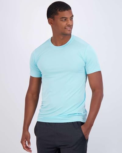 Real Essentials 5 Pack Men’s Short Sleeve Dry Fit T-Shirts – Moisture Wicking Athletic Workout Gym Fitness Casual Tees - Image 2