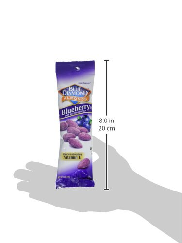Blue Diamond Almonds, Blueberry Flavored Snack Nuts, Single Serve Bags (1.5 Oz. Tubes, Pack of 12) - Image 8