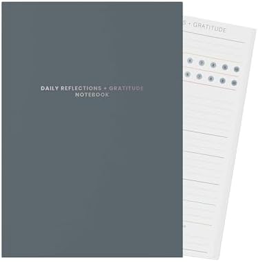 Evening Reflections & Gratitude Journal - Daily Mindfulness & Self-Care Notebook, A5 Lay-Flat Binding, Vegan Leatherette Cover, Bedtime Companion for Positive Intentions