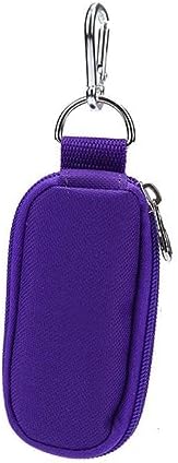 Purple (without bottle) Portable Small Essential Oils Keychain Pouch Kit for 5/10/15ml Carrying Travel Bag for Oil Bottles Travel Cases