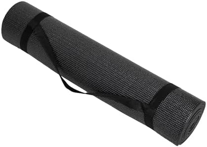 Mind Reader YOGAPVC-BLK All Purpose Extra Thick Yoga Fitness & Exercise Mats with Carrying Strap, High Density Anti-Tear - Image 8