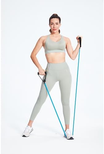 Resistance Bands with Handles for Working Out Women and Men, Exercise Bands with Door Anchor, Stretch Bands for Home Workouts, Simple Guide Included - Image 6