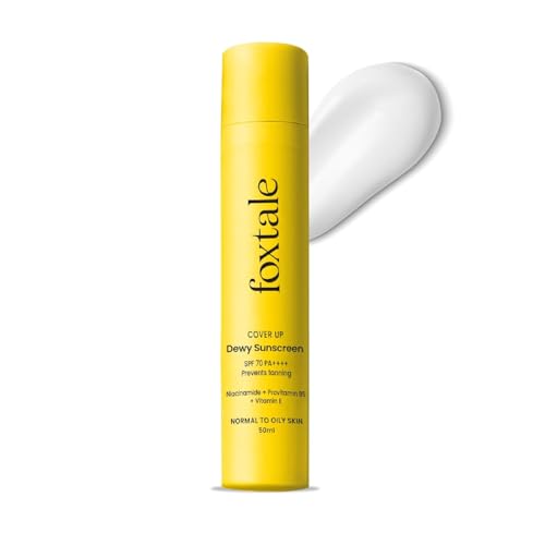 Fox-tale Dewy Sunscreen SPF 70 PA++++, Water-Resistant, with Niacinamide and Provitamin B5, for Normal to Oily Skin, 50ml Pack of 2 - Image 6