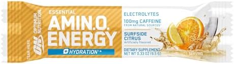 Optimum Nutrition Amino Energy Plus Hydration Packets, On-The-Go Caffiene Stick Packs, Surfside Citrus, 25 Count - Image 8