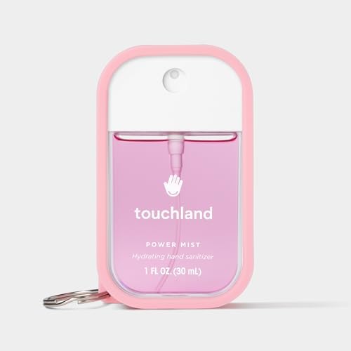 Touchland Hand Sanitizer Mist Case 30 ml., Protective and Stylish Hand Sanitizer Spray Accessory, Silicone Case with Keyring, Bubblegum Pink - Image 3