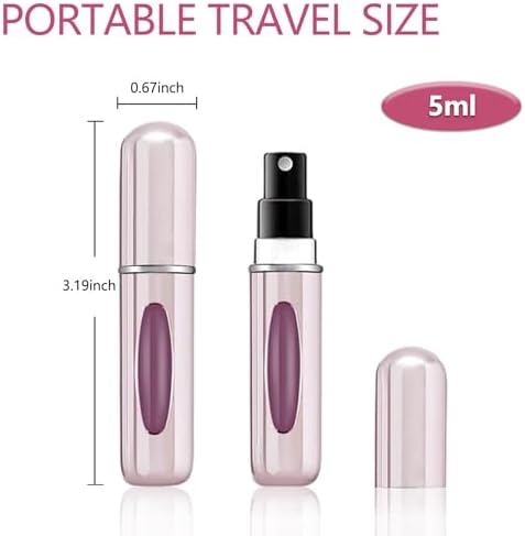 Portable Mini Refillable Perfume Atomizer Bottle, Travel Size Refillable Perfume Refill Bottle - Perfume Atomizer Refillables, Scent Pump Case, Small Perfume Spray 4 Pcs Pack of 5 ml - Image 4