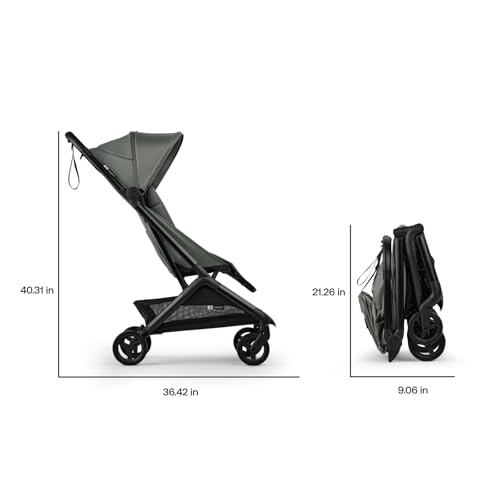 Bugaboo Butterfly 2 Travel Stroller, Ultra-Compact One-Second Fold, Lightweight and Airplane-Friendly (Green) - Image 2