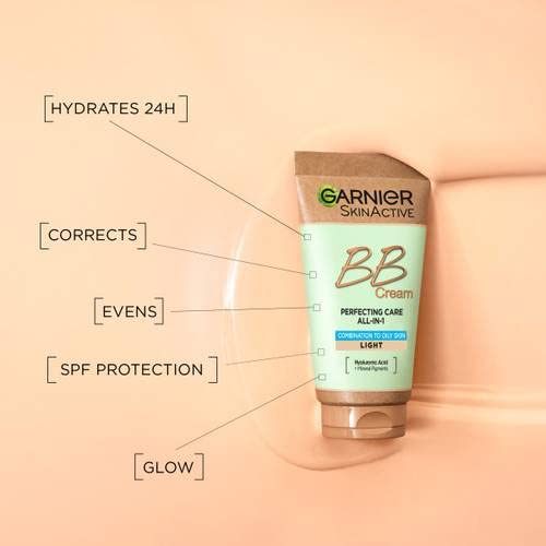 Garnier Skin Naturals Combination to Oily Hyaluronic Aloe All-in-1 BB Light Cream, 50ml - Image 3