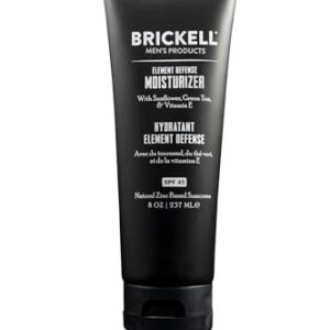 Brickell Men's Element Defense SPF45 Moisturizer for Men, Natural & Organic, Zinc Oxide Mineral Sunscreen, Hydrates and Protects Skin Against UVA/UVB Rays, 8 Ounce, Unscented