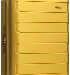 Traveler's Choice Pagosa Indestructible Hardshell Expandable Spinner Luggage, Yellow, 30" Large