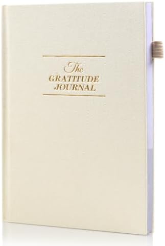 Utron Gratitude Journal, 5.5"x8.2" Journal with Prompts, Affirmation Journal with Pencil Socket, Undated Daily Gratitude Journal, Personal Organizers