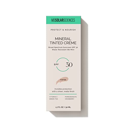 MDSolarSciences Mineral Tinted Crème Sunscreen SPF 30 | Water-Resistant, Broad Spectrum UV Protection | Blendable Micronized Zinc Oxide Cream | Natural Matte Finish for All Skin Types (1.7 Fl Oz) - Image 9
