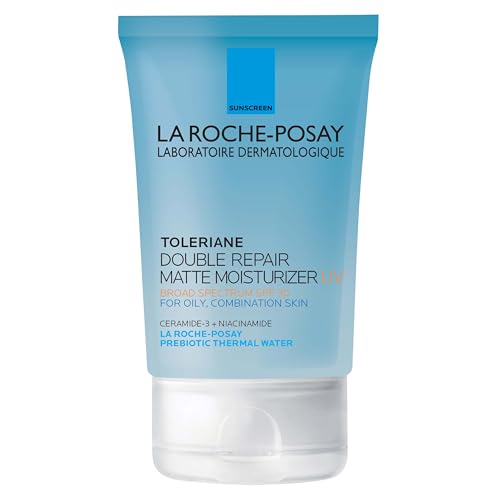 La Roche-Posay Toleriane Double Repair Matte Face Moisturizer, Daily Moisturizer For Oily Skin With Ceramide And Niacinamide For All Skin Tones, Oil Free, Non-Comedogenic, Available with SPF 30