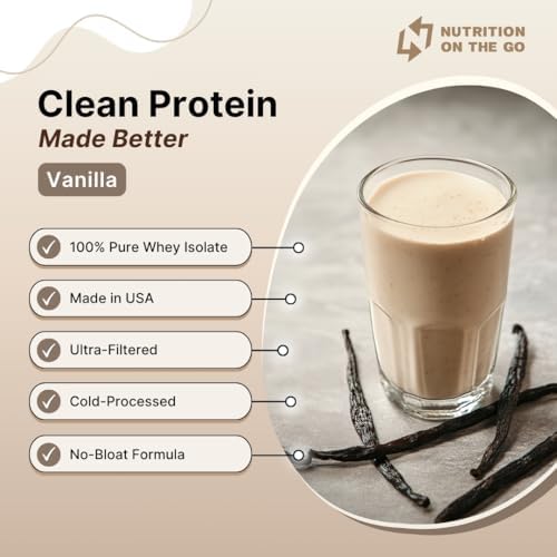 Travel Whey Protein Isolate Packets – Single-Serve Protein Powder – 25g Protein + 5g Creatine – Vanilla (15-Pack) - Image 7